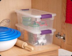 Sterilite 6 Quart Plastic ClearView Latch Storage Container Tote, 12 Pack