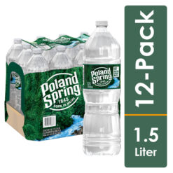 POLAND SPRING Brand 100% Natural Spring Water, 50.7-ounce plastic bottles (Pack of 12)