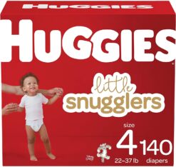 Huggies Little Snugglers Baby Diapers, 140 Ct, Size 4 (22-37 lb.)