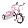 Radio Flyer, Classic Pink Dual Deck Tricycle, 12" Front Wheel, Pink