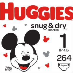 Huggies Little Snugglers Baby Diapers, 264 Ct, Size 1 (8-14 lb)