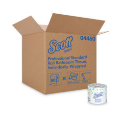 Scott Essential Standard Roll Bathroom Tissue for Business, Septic Safe, 2-Ply, White, 550 Sheets/Roll, 80/Carton