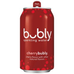 Bubly Cherry Flavored Sparkling Water 12oz Cans, 16 Units