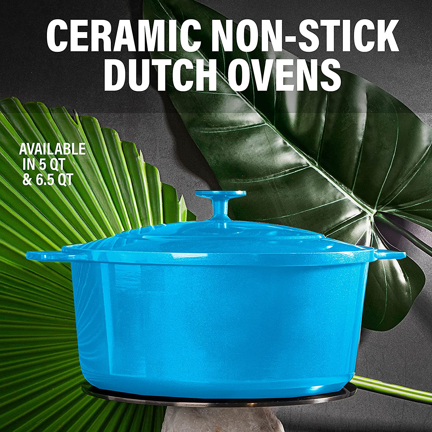 GraniteStone 6.5 qt. Nonstick Dutch Oven Pot with Self-Basting Lid