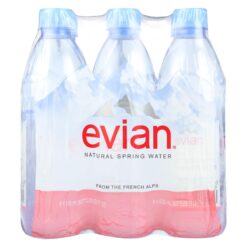 evian Natural Spring Water, Naturally Filtered Spring Water in Large  Bottles, 33.81 Fl Oz (Pack of 12)