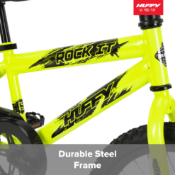 Huffy 18 in. Rock It Boy Kids Bike, Neon Powder Yellow