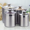 Cooks Standard 4-Piece Stainless Steel Canister Set