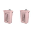 Sterilite Ultra™ Wheeled Plastic Laundry Hamper, Blush Pink, Set of 2
