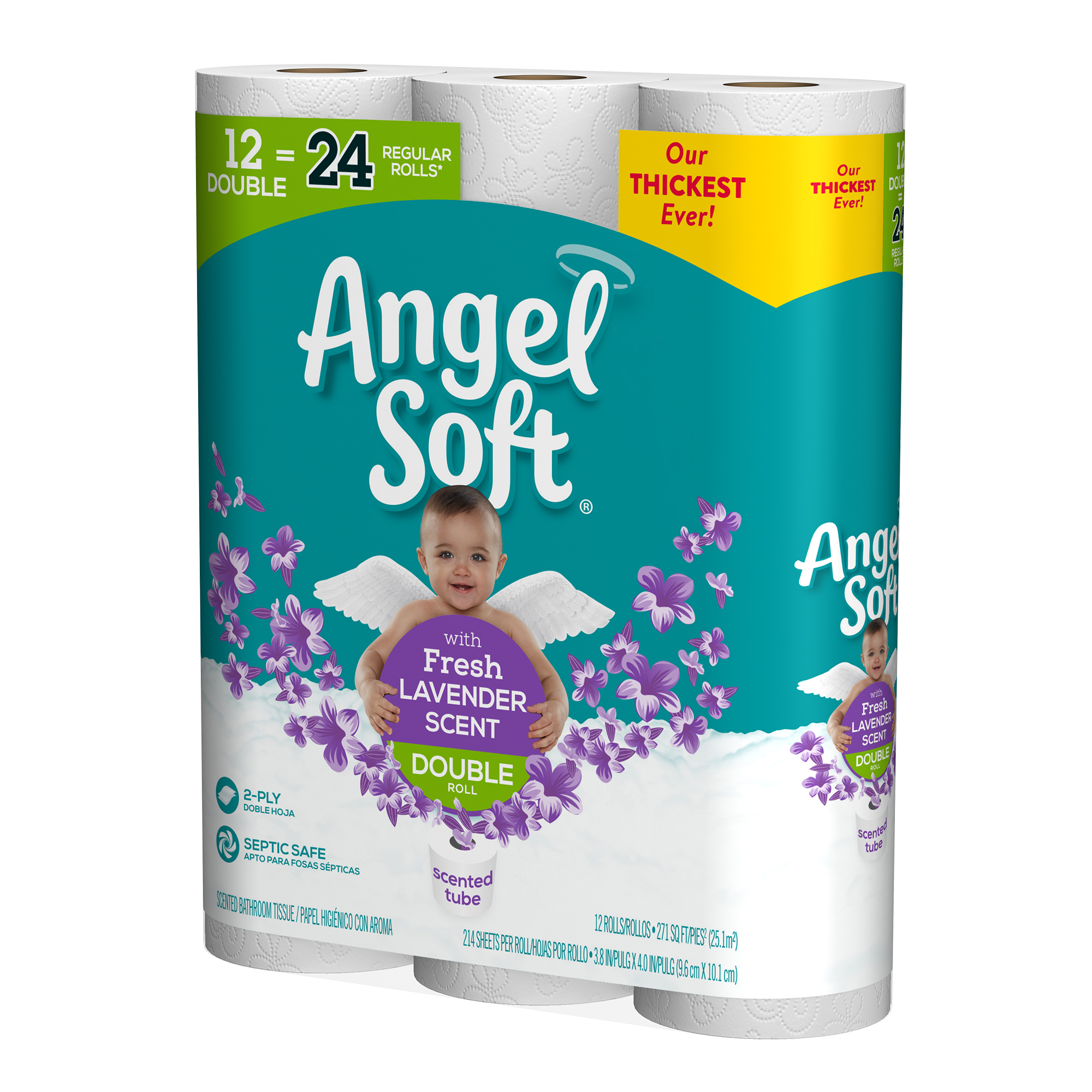 Lavender Scented Toilet Roll Holder Set of 3 