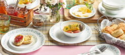 Corelle Country Cottage, White and Blue, 12 Piece, Dinnerware Set