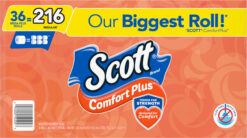 Scott ComfortPlus Bath Tissue, 36 ct. Regular 216 Rolls