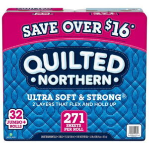 Quilted Northern Ultra Soft & Strong Toilet Paper (32 rolls, 271 2-ply sheets/roll)