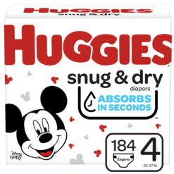 Huggies Little Snugglers Baby Diapers, 88 Ct, Size 4 (22-37 lb)