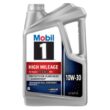 Mobil 1 High Mileage 10W-30 Full Synthetic Motor Oil, 5 Quart