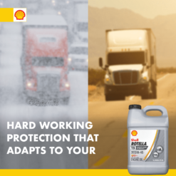 Shell Rotella T4 Triple Protection 15W-40 Diesel Motor Oil, 3 Gallon