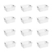 Sterilite Large Ultra Plastic Storage Baskets w/ Handles, White, 12 Pack