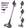 INSE Cordless Vacuum Cleaner, 6 in 1 Powerful Stick Vacuum with 20kPa 160W Motor for Hard Floor Carpet Pet Hair, Purple
