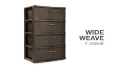 Sterilite 4 Drawer Wide Weave Tower Espresso