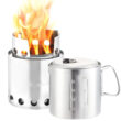Solo Stove & Pot 900 Combo: Ultralight Wood Burning Backpacking Cook System. Lightweight Kitchen Kit for Backpacking, Camping, Survival. Burns Twigs, No Batteries or Liquid Fuel Gas Canister Required