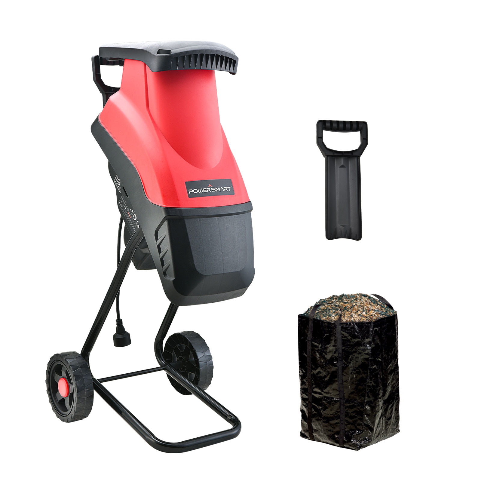 PowerSmart PS10W 15-AMP Wood Chipper Electric, Shredder, and