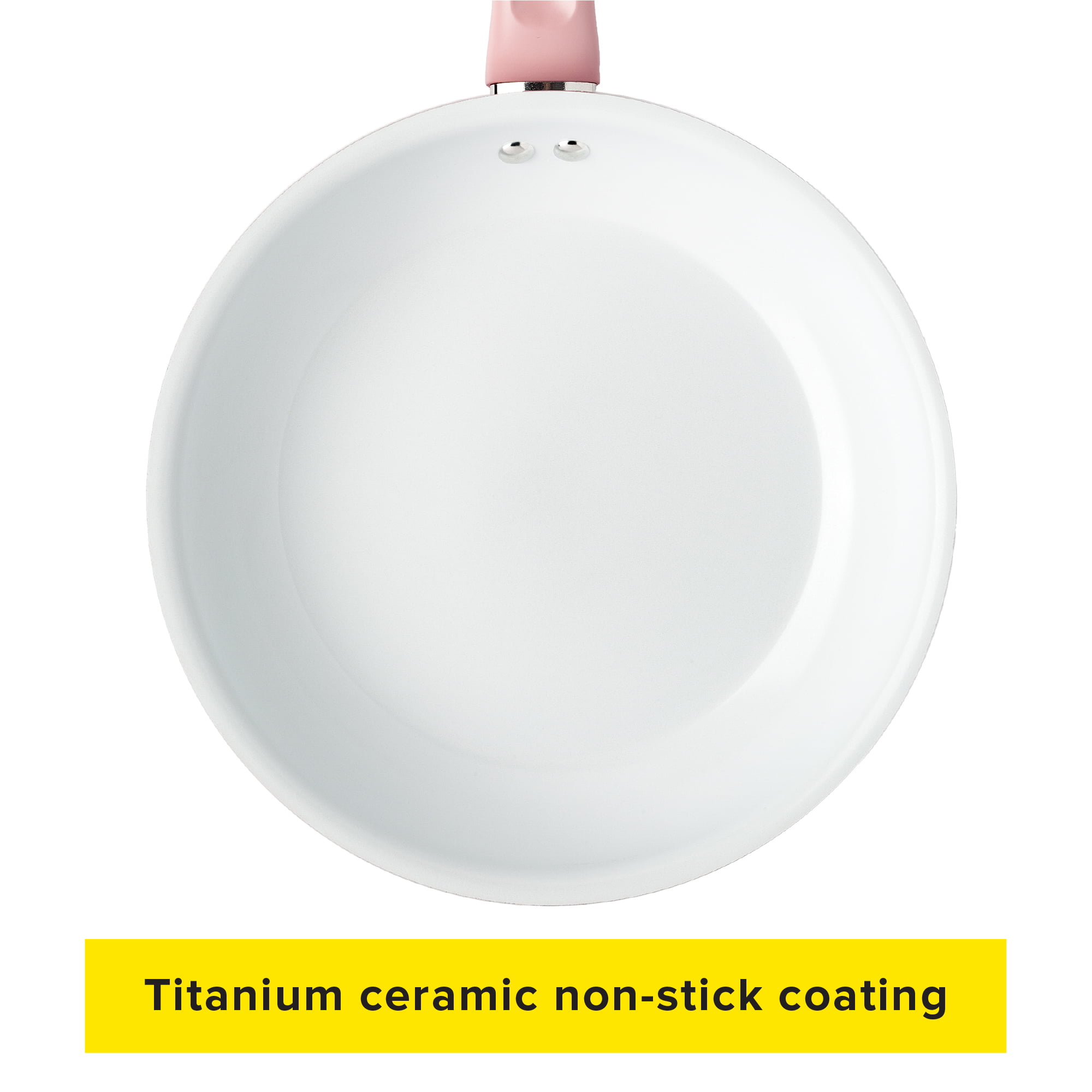 Clean Ceramic 16 Piece Non-Stick Aluminum Cookware Set, Pink Fast