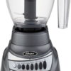 Oster 2-in-1 System 700 Watt 12 Speed 6 Cup Blender in Gray with Food Chopper