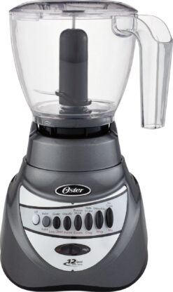 Oster 2-in-1 System 700 Watt 12 Speed 6 Cup Blender in Gray with Food Chopper