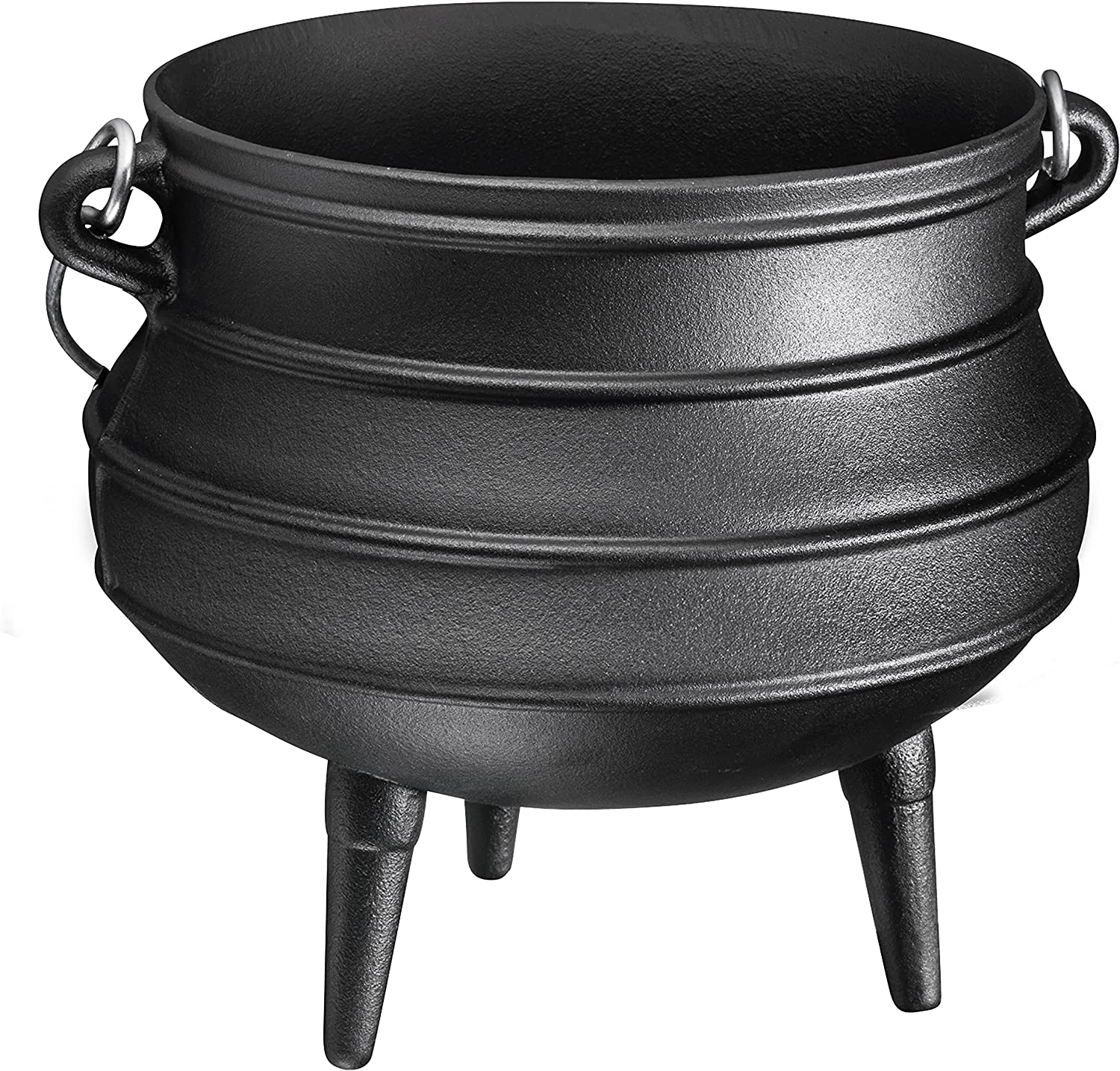 Bruntmor 10 Quarts Pre-Seasoned Cauldron Cast Iron Potjie Pot, 10