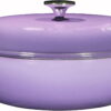 Bruntmor Enameled Cast Iron Dutch Oven with Lid and Stainless Steel Knob - 4.5-Quart