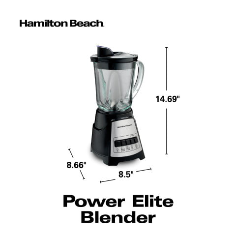 Hamilton Beach Power Elite Multi-Function Blender, 700 Watts, Black, 58148