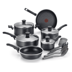 T-fal Cook & Strain Nonstick Cookware Set