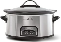 Crock-Pot 6 Quart Slow Cooker with Auto Warm Setting and Programmable Controls, Stainless Steel