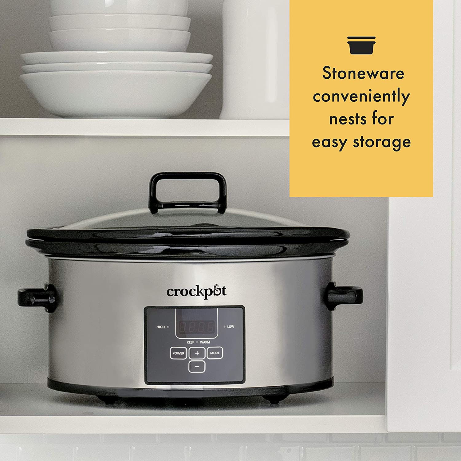 Crock-Pot Choose-a-Crock Digital Countdown Slow Cooker Stainless Steel, 6-Quart2 Crock-Pot Choose-a-Crock Digital Countdown Slow Cooker Stainless Steel, 6-Quart