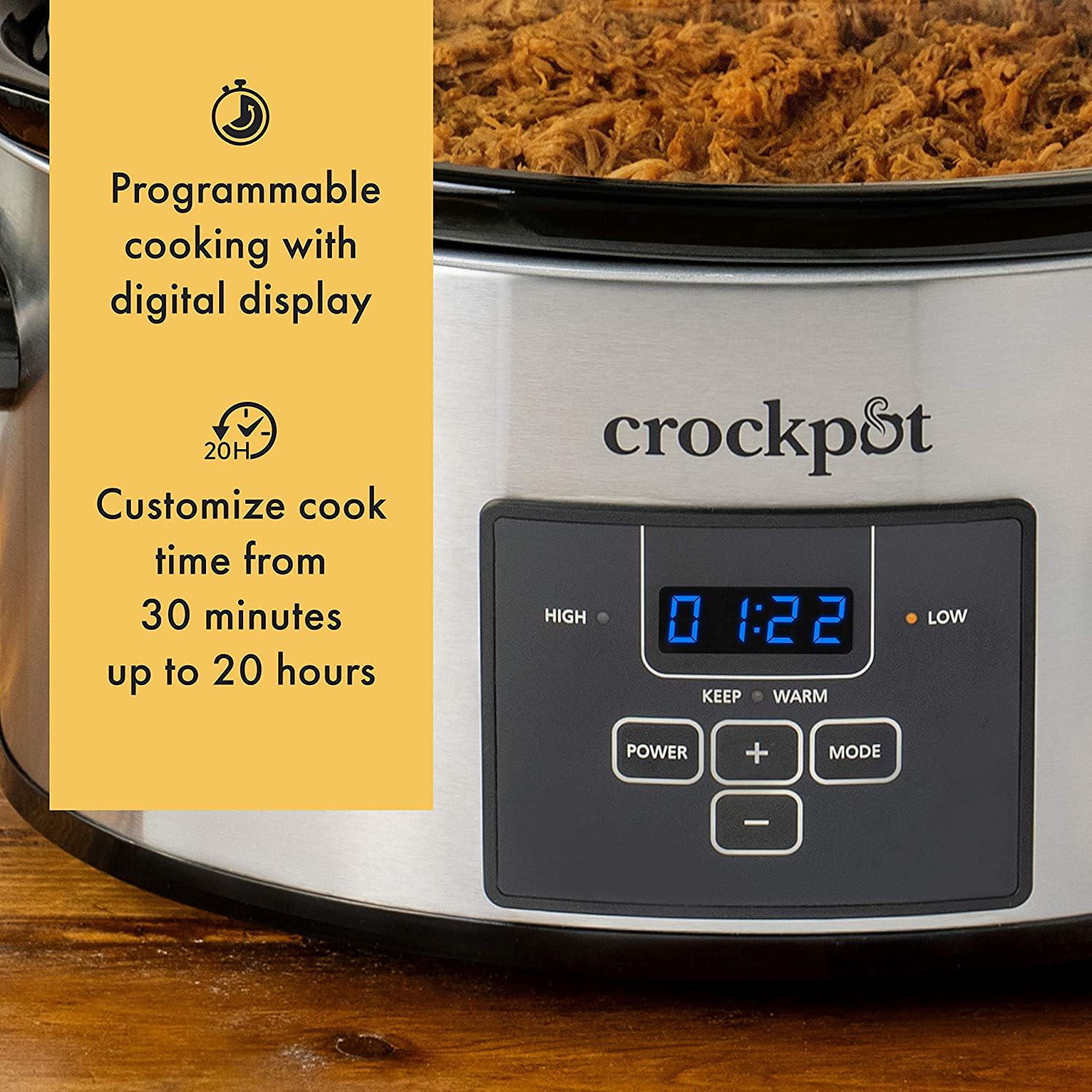 Crock-Pot Choose-a-Crock Digital Countdown Slow Cooker Stainless Steel, 6-Quart4 Crock-Pot Choose-a-Crock Digital Countdown Slow Cooker Stainless Steel, 6-Quart