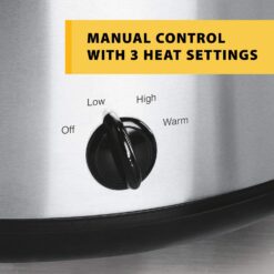 Crock-Pot Large 8 Quart Slow Cooker with Mini 16 Ounce Food Warmer, Stainless Steel