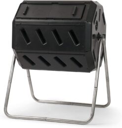 FCMP Outdoor IM4000 Dual Chamber Tumbling Composter (Black)