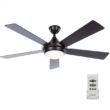 Fanimation Studio Collection LP8068LAZ Aire Drop 52-in Aged Bronze LED Indoor Ceiling Fan with Light Remote (5-Blade)