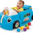 Fisher-Price Laugh & Learn Crawl Around Car, Blue interactive play center with Smart Stages learning content for babies and toddlers ages 6 months and up