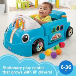 Fisher-Price Laugh & Learn Crawl Around Car, Blue interactive play center with Smart Stages learning content for babies and toddlers ages 6 months and up