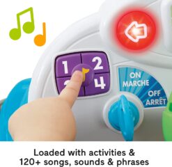 Fisher-Price Laugh & Learn Crawl Around Car, Blue interactive play center with Smart Stages learning content for babies and toddlers ages 6 months and up