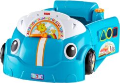 Fisher-Price Laugh & Learn Crawl Around Car, Blue interactive play center with Smart Stages learning content for babies and toddlers ages 6 months and up