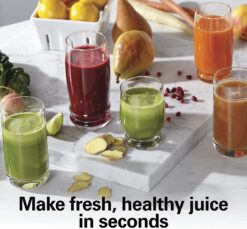 Hamilton Beach Juicer Machine, Big Mouth Large 3” Feed Chute for Whole Fruits and Vegetables, Easy to Clean, Centrifugal Extractor, BPA Free, 800W Motor, Silver