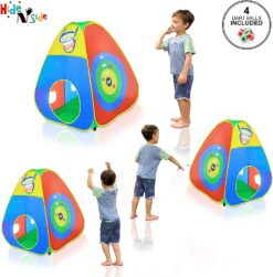 Hide N Side 5pc Kids Ball Pit Tents and Tunnels, Toddler Jungle Gym Play Tent with Play Crawl Tunnel Toy