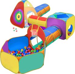 Hide N Side Gift for Toddler Boys & Girls, Ball Pit, Play Tent and Tunnels for Kids, Best Birthday Gift for 3 4 5 Year Old Pop Up Baby Play Toy