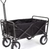 Mac Sports Collapsible Folding Outdoor Utility Wagon, Black