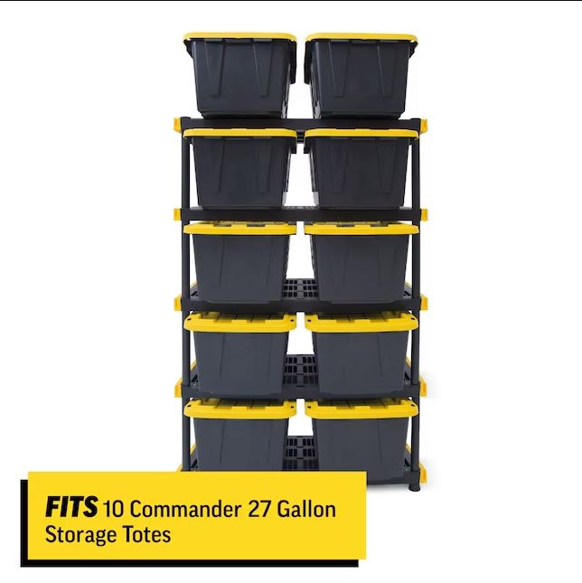 Commander 20-in D x 48-in W x 72-in H 5-Tier Plastic Utility Shelving Unit