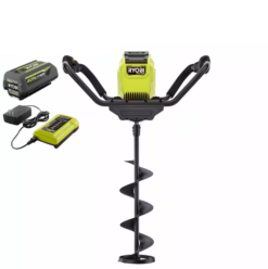 RYOBI RY40712 40-Volt HP Ice Auger with 8 in. Bit and 4.0 Ah Battery and Charger