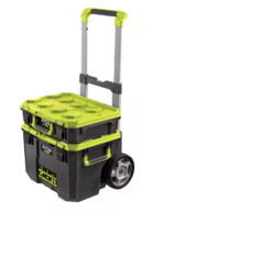 RYOBI STM201-STM101-STM504 LINK Rolling Tool Box and Standard Tool Box with FREE Wall Rail (2-Pack)