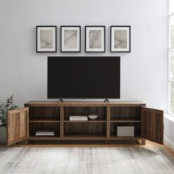 Walker Edison LW70BDSDRO Transitional Rustic Oak TV Stand (Accommodates TVs up to 80-in)
