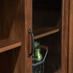 Walker Edison LWU52JORDW Transitional Dark Walnut TV Stand (Accommodates TVs up to 60-in)